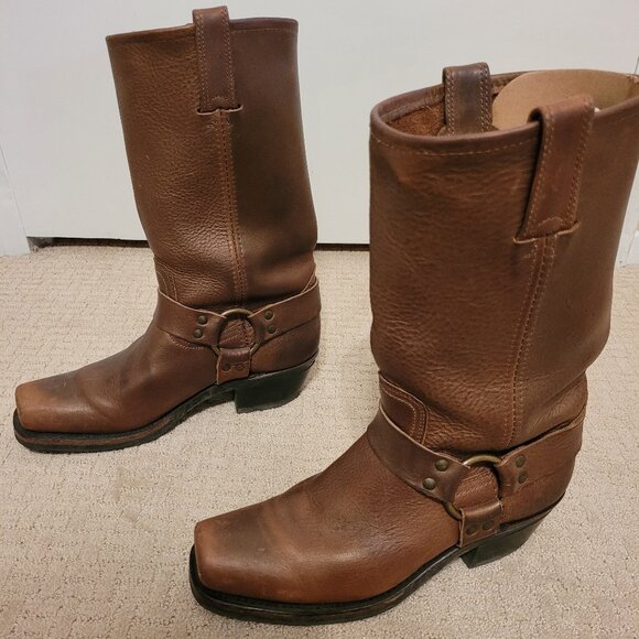 Frye Harness Boot - Gold - Women's Size 9 - Picture 6 of 16